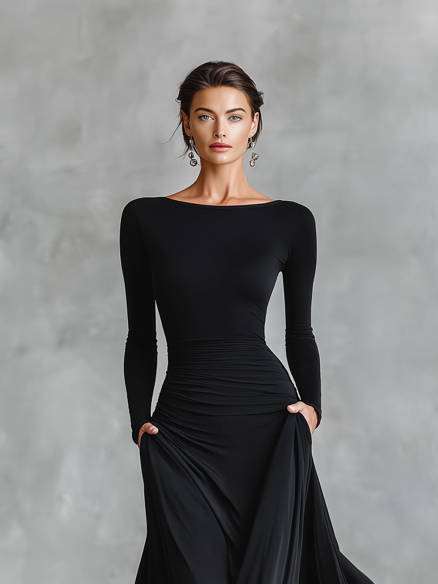 RUBY | Robe Maxi Élegante Noire