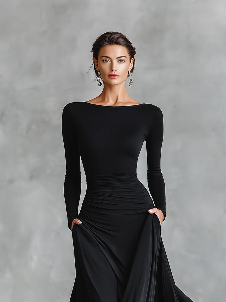 RUBY | Robe Maxi Élegante Noire