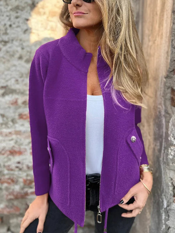 LALA | Veste élégante avec col haut et poches