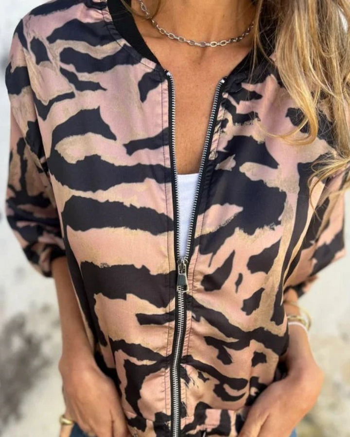 DARALA | Veste Bomber Imprimée Élégante