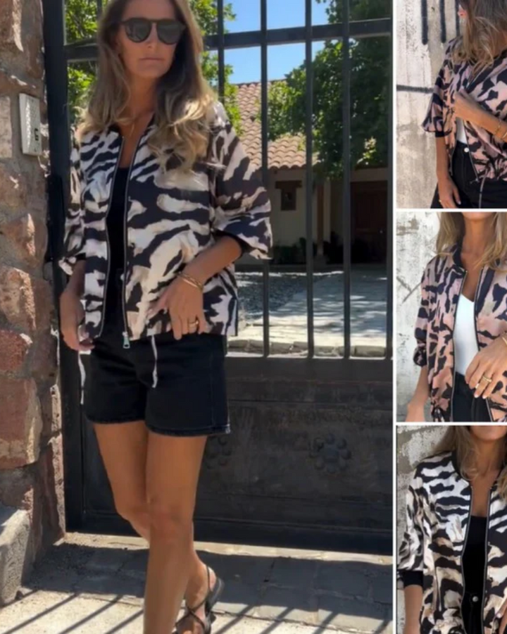 DARALA | Veste Bomber Imprimée Élégante