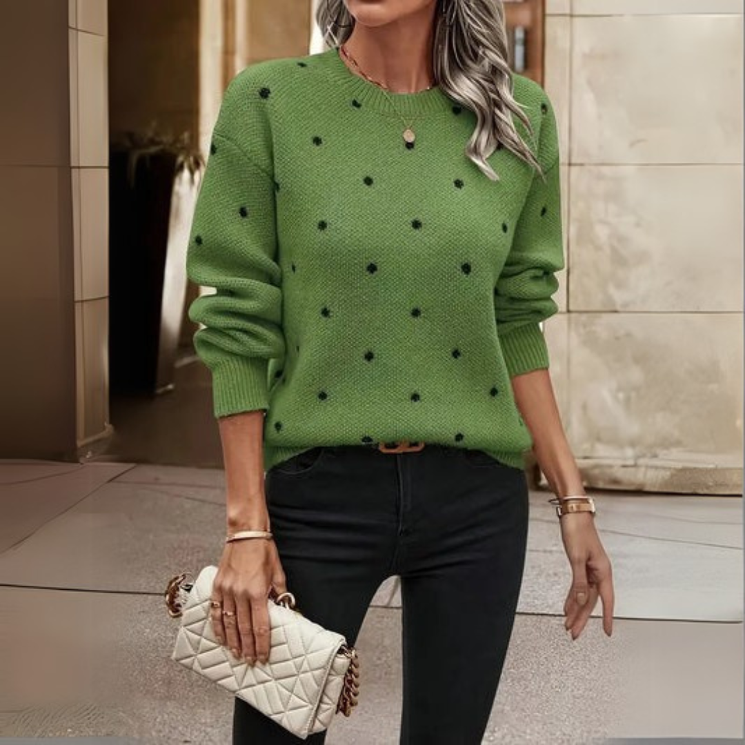 AVERY | Pull doux à pois