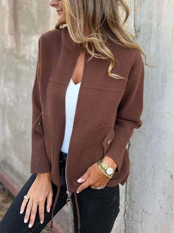 LALA | Veste élégante avec col haut et poches