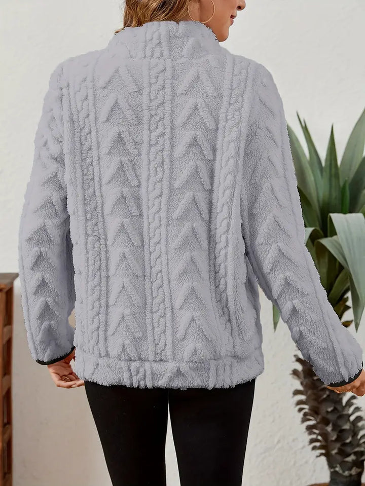 BETHANIA | Pull en polaire doux avec demi-fermeture éclair