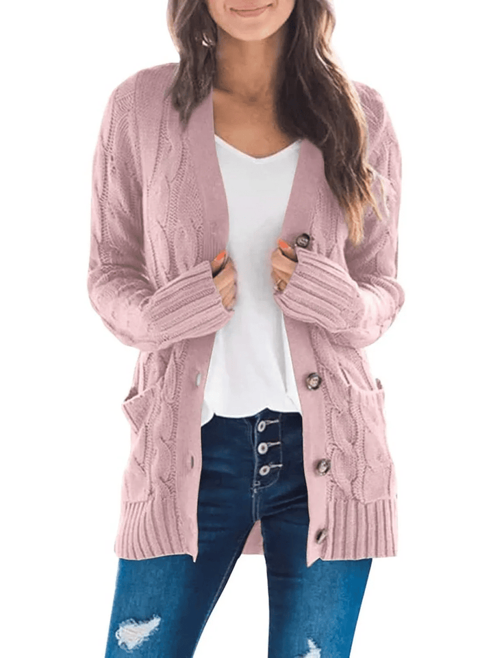 MARZENA | Cardigan douillet avec tresses