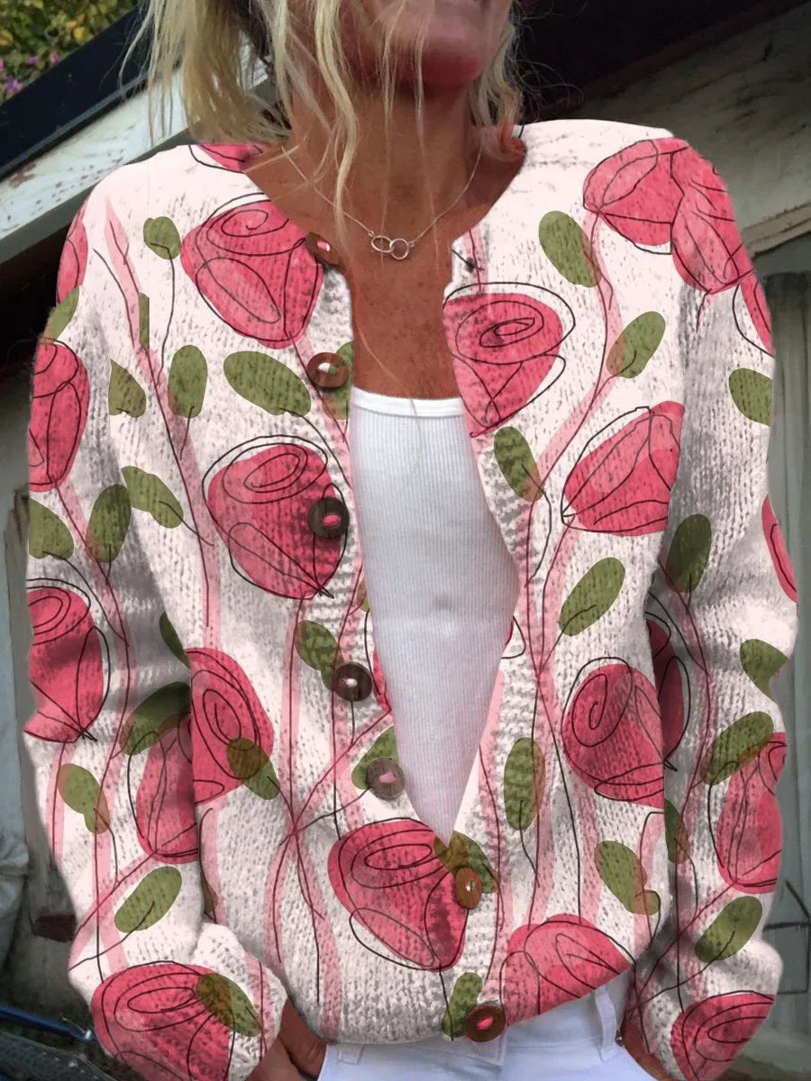 AMALIA | Pull en tricot avec impression