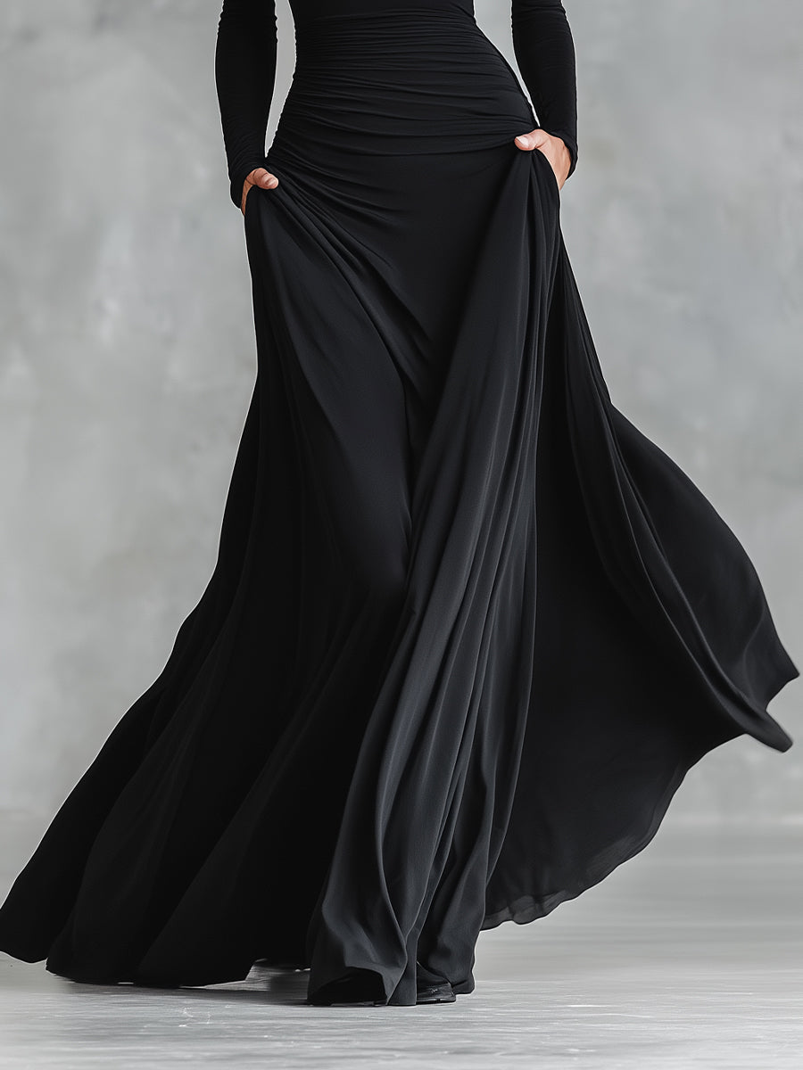 RUBY | Robe Maxi Élegante Noire