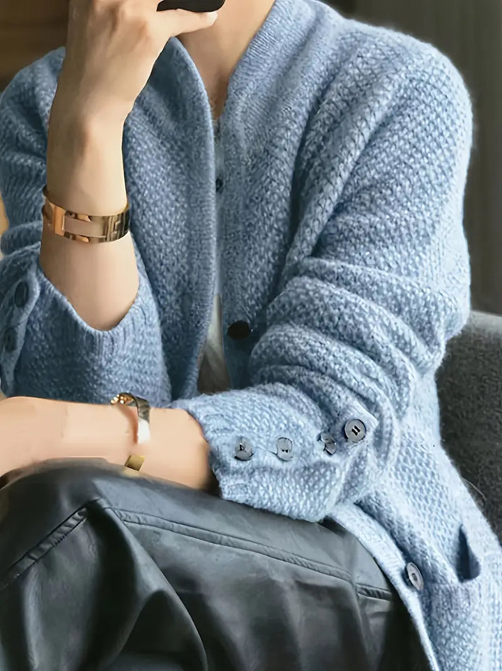 KLARINA | Cardigan en mélange de cachemire avec boutons