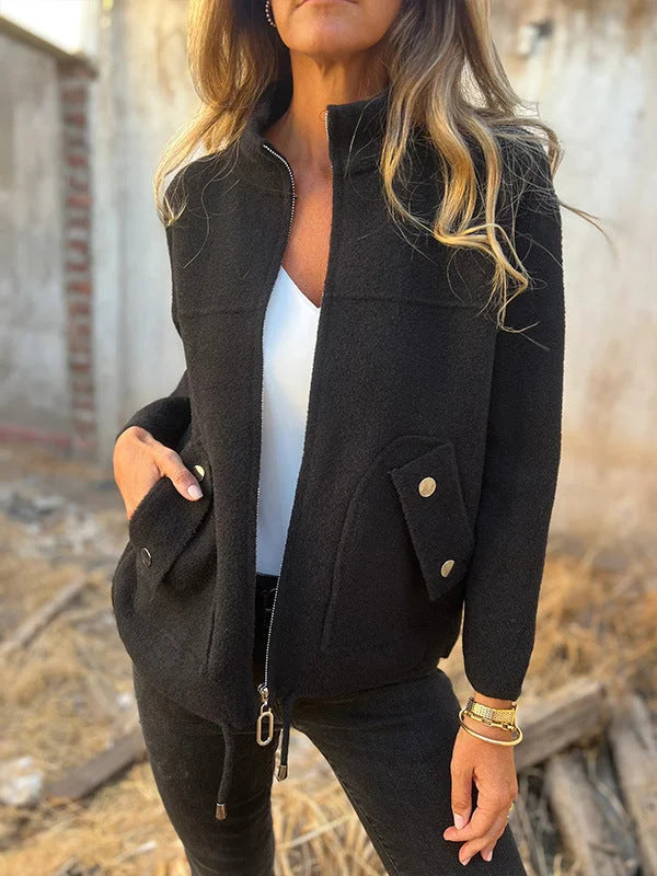 LALA | Veste élégante avec col haut et poches