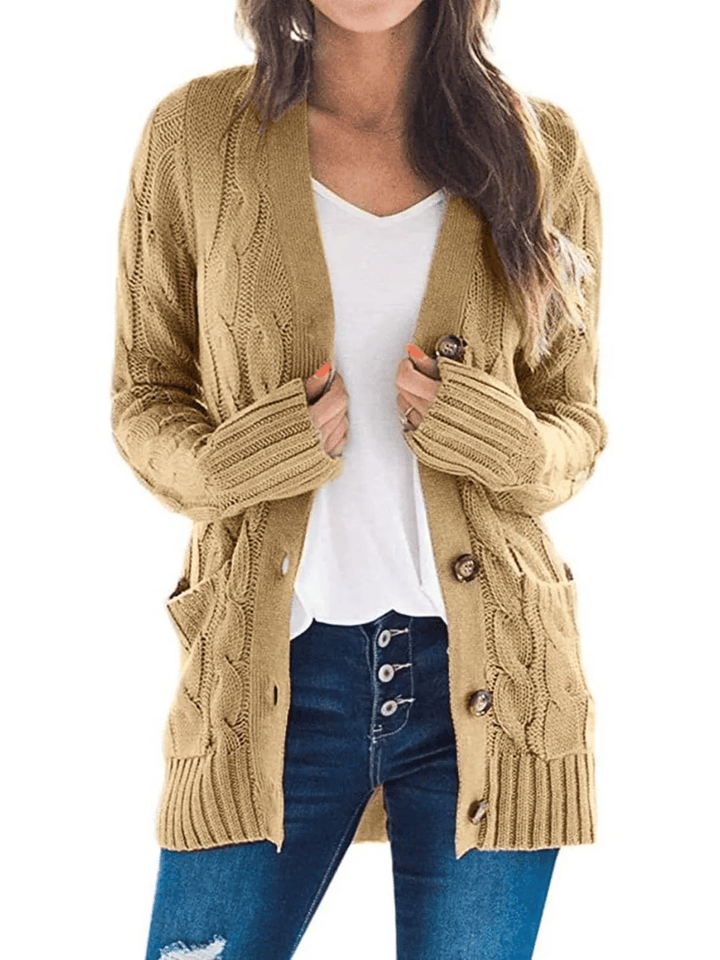 MARZENA | Cardigan douillet avec tresses