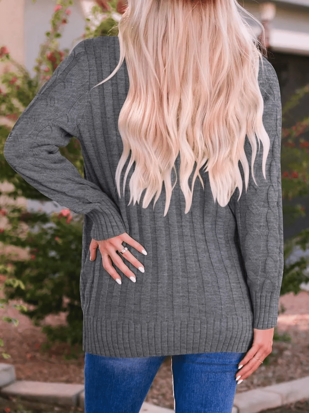 MARZENA | Cardigan douillet avec tresses