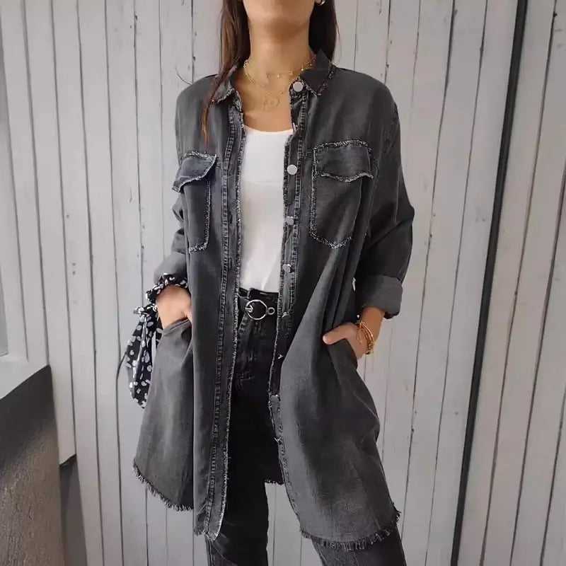 MARIE | Veste en Denim Décontractée
