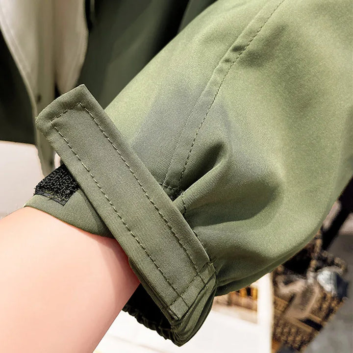 NATI | Veste à deux couches avec capuche, boutons-pression et fermeture éclair