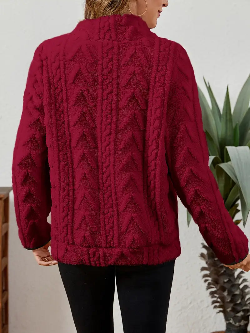 BETHANIA | Pull en polaire doux avec demi-fermeture éclair