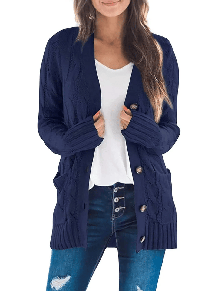 MARZENA | Cardigan douillet avec tresses