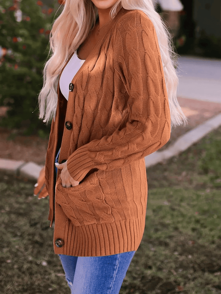MARZENA | Cardigan douillet avec tresses