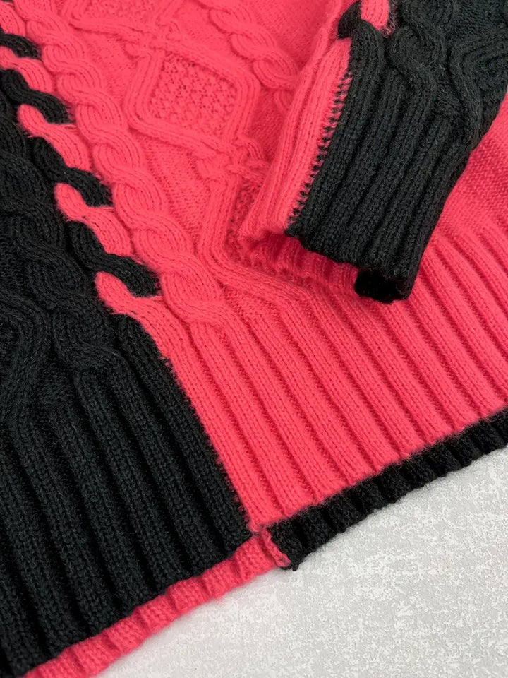 LEOVIA | Pull rayé élégant avec col montant