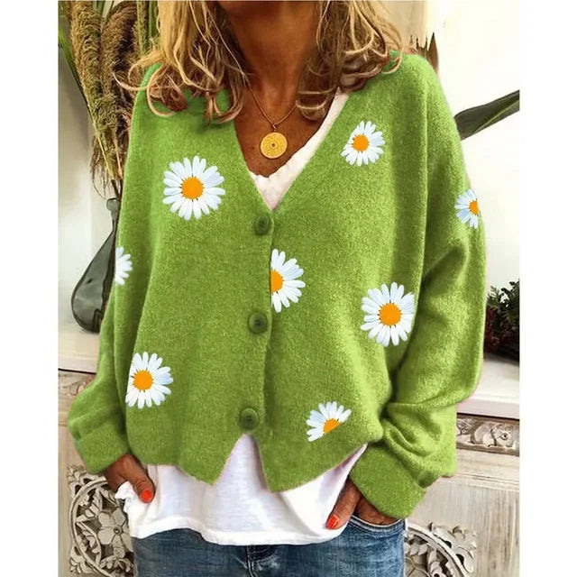ANNELINA | Cardigan décontracté fleuri et élégant