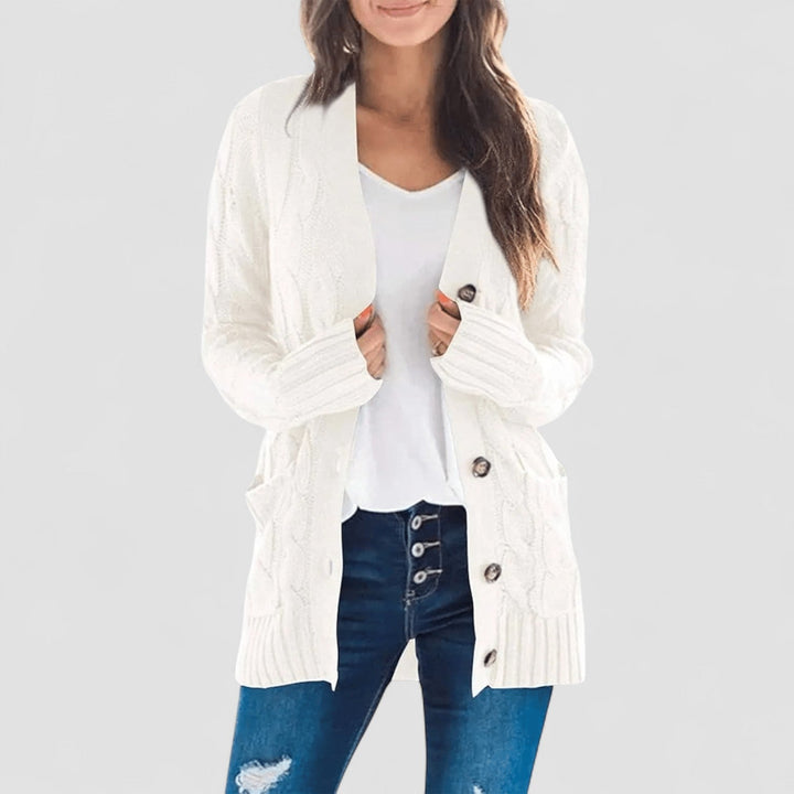 MARZENA | Cardigan douillet avec tresses