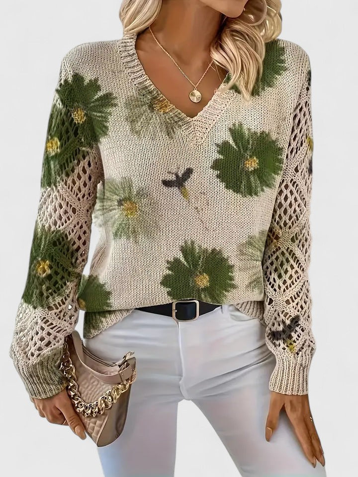 LIZA | Pull élégant avec motif floral