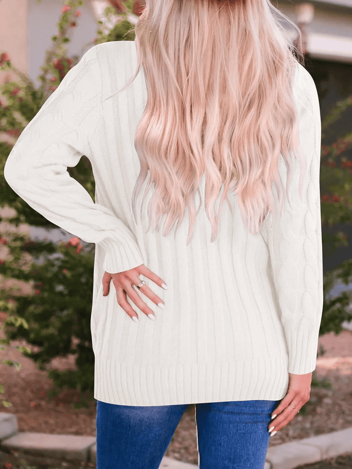 MARZENA | Cardigan douillet avec tresses
