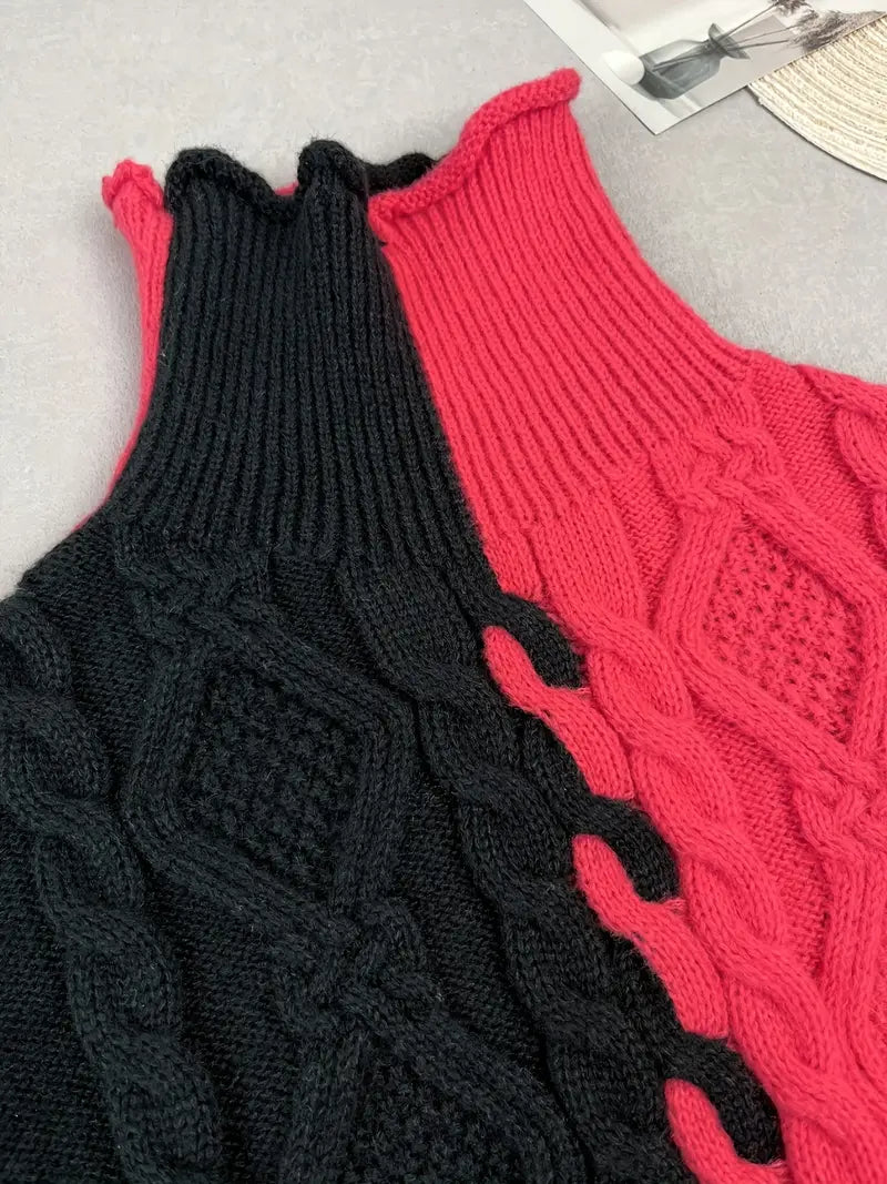 LEOVIA | Pull rayé élégant avec col montant