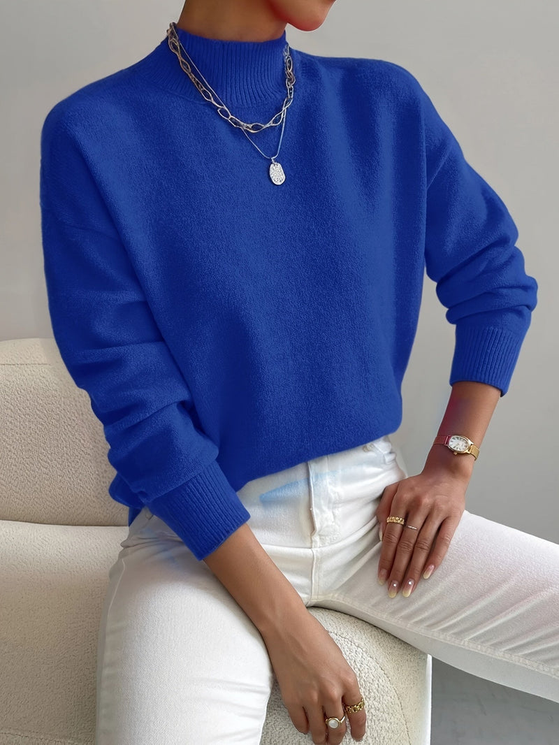 JEANINE | Pull confortable avec col montant
