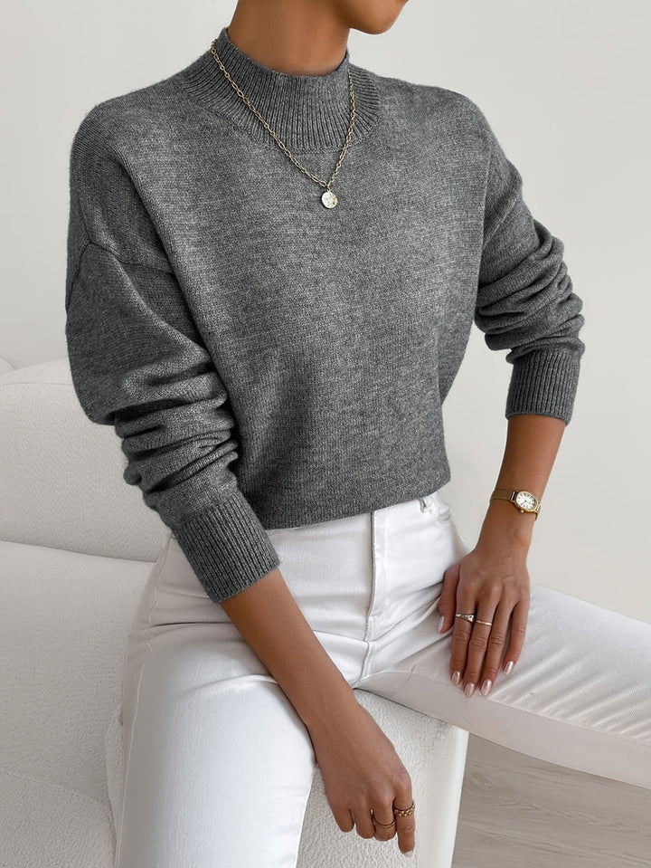 JEANINE | Pull confortable avec col montant
