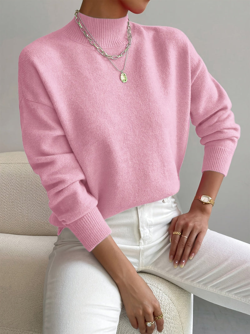 JEANINE | Pull confortable avec col montant