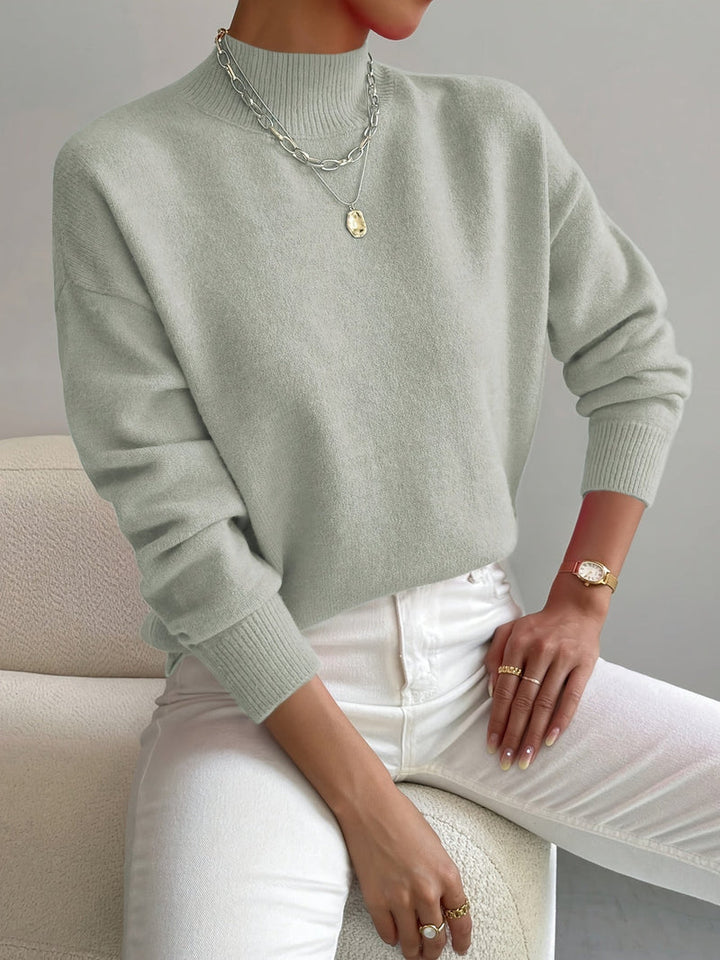 JEANINE | Pull confortable avec col montant